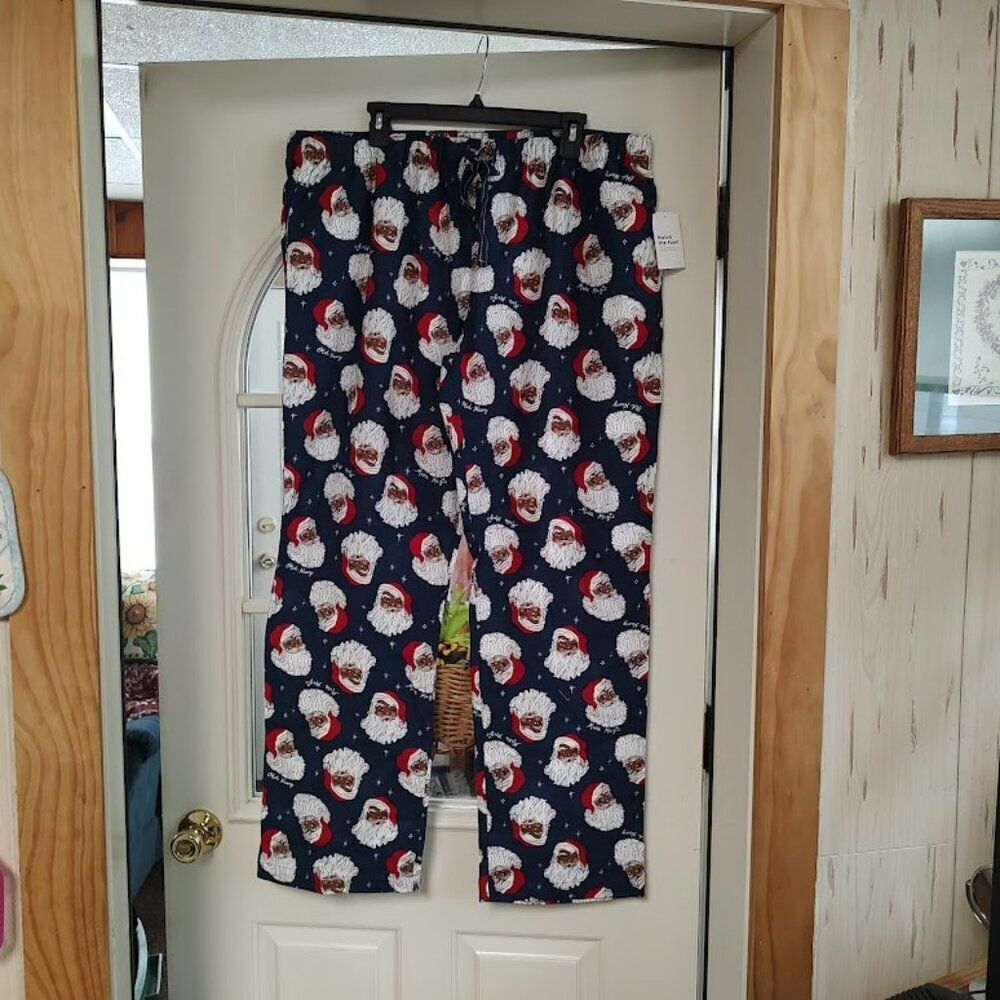 New Old Navy Navy Blue African American Flannel Sleep Pants Men's XL
